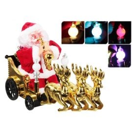 Pere noel automate musical sur carosse 