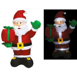 Pere Noel Gonflable Debout avec Paquet Cadeau