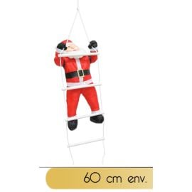 Pere noel sur echelle a suspendre 60cm