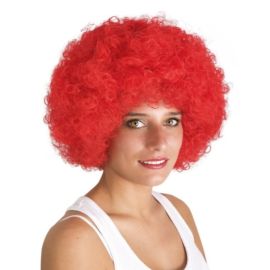 Perruque afro - rouge