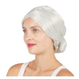 Perruque chignon - gris pas cher