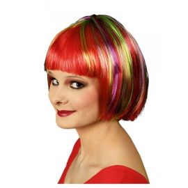 perruque - gigi bob - rouge violet vert