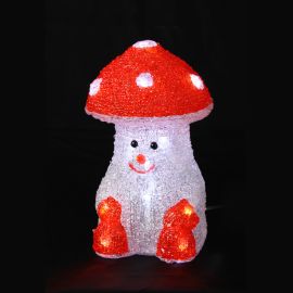 Petit Champignon lumineux en acrylique a Pile