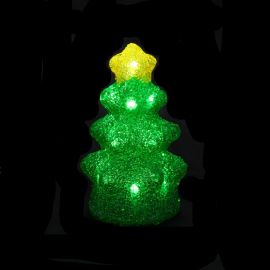 Petit sapin lumineux vert avec etoile acrylique