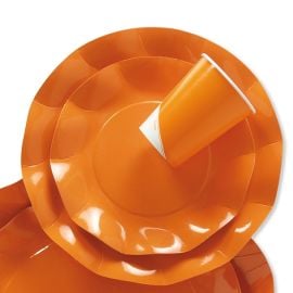 Petite Assiette en carton design Vague Orange 21cm