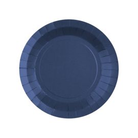 Petite assiette en carton ronde bleu marine