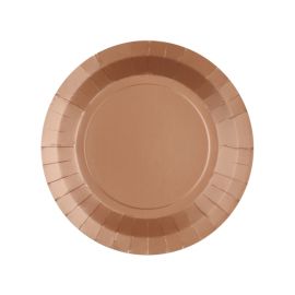 Petite assiette en carton ronde Bronze