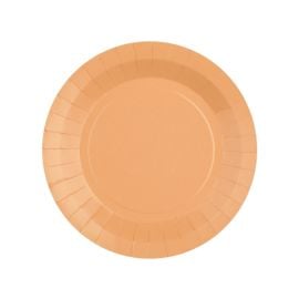 Petite assiette en carton ronde Corail