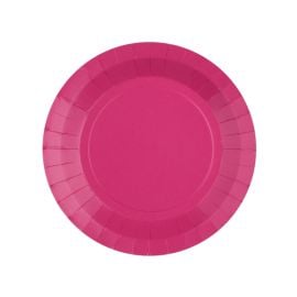 Petite assiette en carton ronde Fuchsia