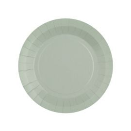 Petite assiette en carton ronde Grise