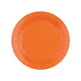 Petite assiette en carton ronde Orange