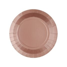 Petite assiette en carton ronde Rose gold