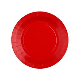 Petite assiette en carton ronde Rouge