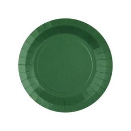 Petite assiette en carton ronde Vert Foncé18cm