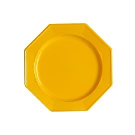 Petite assiette Octogonale plastique Mandarine 18cm