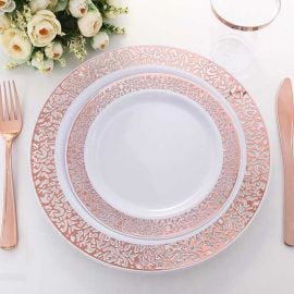 Petite Assiette plastique Arabesque Rose Gold