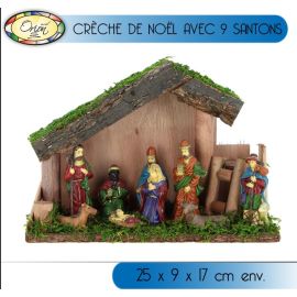 Petite creche de noel + 9 santons