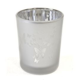 Photophore Decor papillon Argent