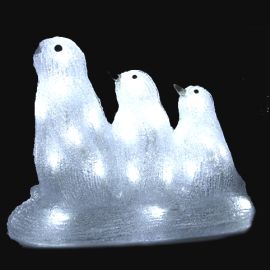 Pingouins lumineux de noel Acrylique