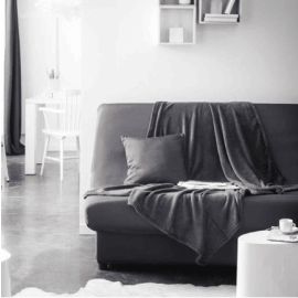 Plaid Moelleuse Gris Foncé 125x150cm