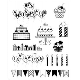 Planche Tampon Anniversaire Transparent