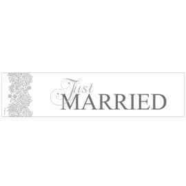 Plaque d'Immatriculation Mariage Just Married Argent