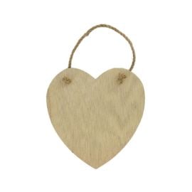 Plaque de porte en bois forme coeur