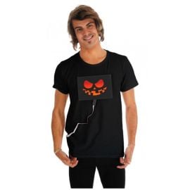 plaque lumineuse - citrouille - leds pour tee-shirt