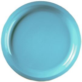 Plateau en plastique rond Turquoise 29cm