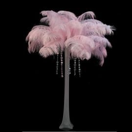 Plume d'Autruche Rose Géante 55-60cm