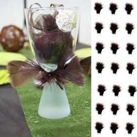 plume decoration mariage chocolat