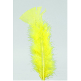 plumes - pieds plats - jaune x100pcs