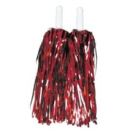 Pompons Métallisés x2 Rouge