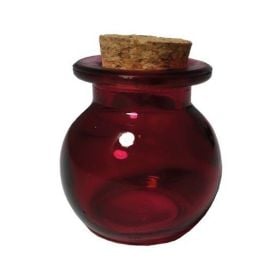 Pot a dragées en verre rond Bordeaux 