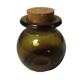Pot a dragées en verre rond Chocolat