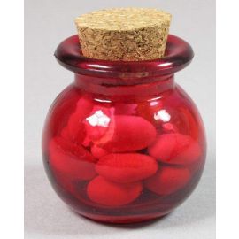 Pot a dragées en verre rond Rouge 
