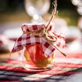 Pot en verre confiture Vichy Rouge