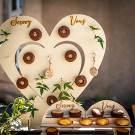 Présentoir Coeur Servez vous pour cadeaux aux invités