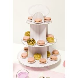 Présentoir cups cake Babyshower Rose 