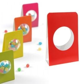 Présentoir dragées portant boule 5cm Rouge