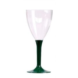 Verre à vin plastique Vert sapin x 20