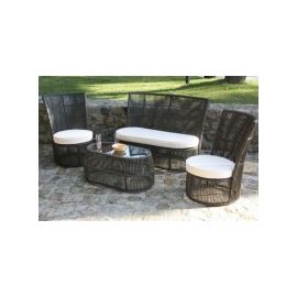 Salon de jardin Polynésie en résine tressée luxe