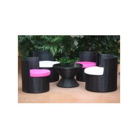 Salon de jardin Palma en résine tressée