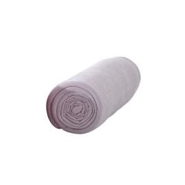 Drap housse 90x190 cm Rose poudre de lila 100% coton