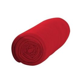 Drap housse 140x190 cm Rouge 100% coton - decoration fetes pas cher - Badaboum.fr