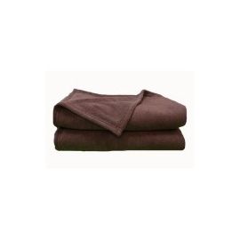 Couverture polaire 220x240 cm Chocolat