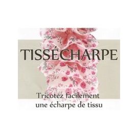 Pelote écharpe de tissu fleurs roses