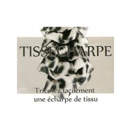 Pelote écharpe de tissu noir et gris