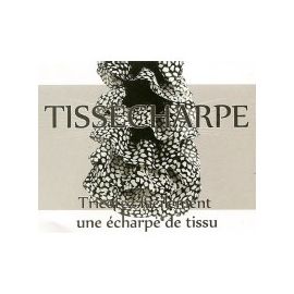 Pelote écharpe de tissu style guépard noir et blanc