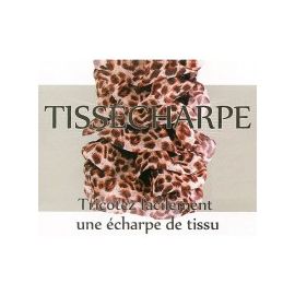 Pelote écharpe de tissu noir orangé